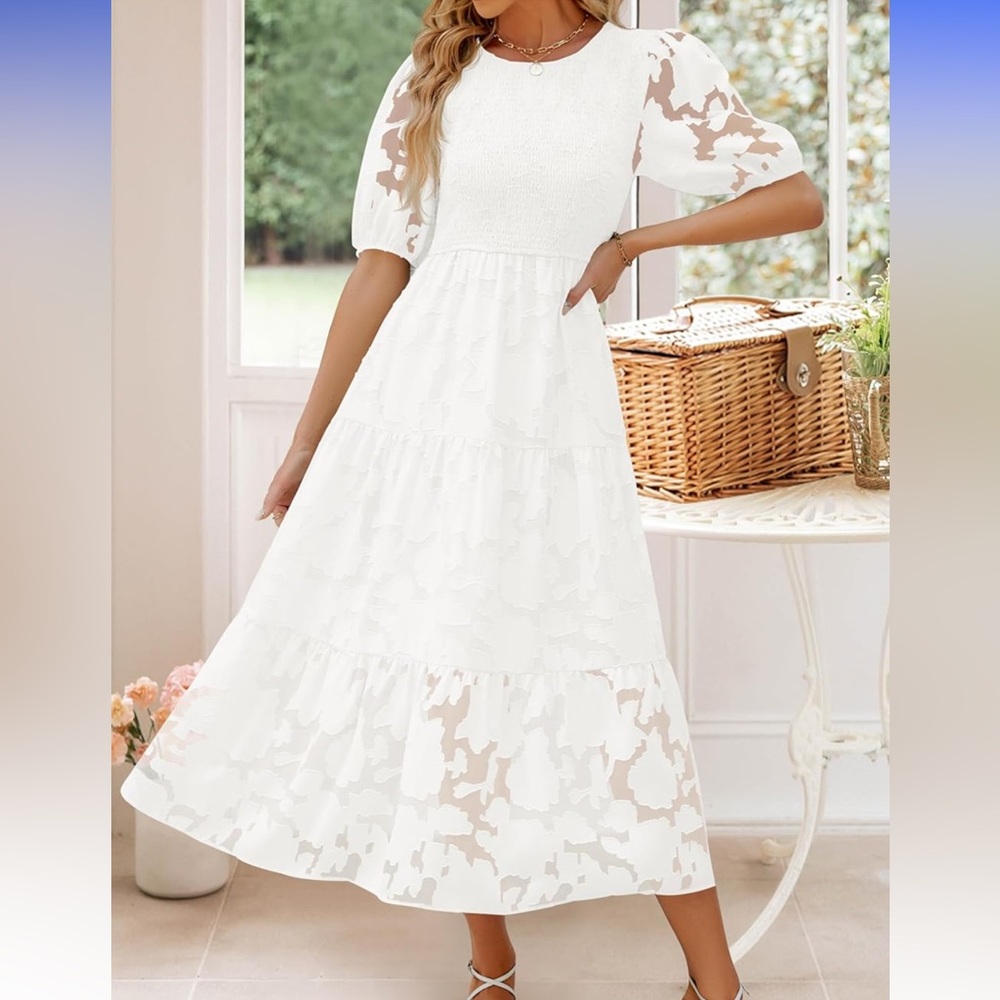 Puff Sleeve Floral Maxi Dress